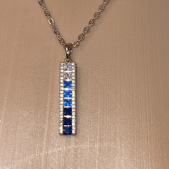 VINCE CAMUTO Blue Ombré CZ Necklace - Picture 8 of 12